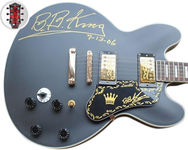 Hof Guitars 2006 Bb King Lucille 80th Birthday Signed (630x511), Png Download