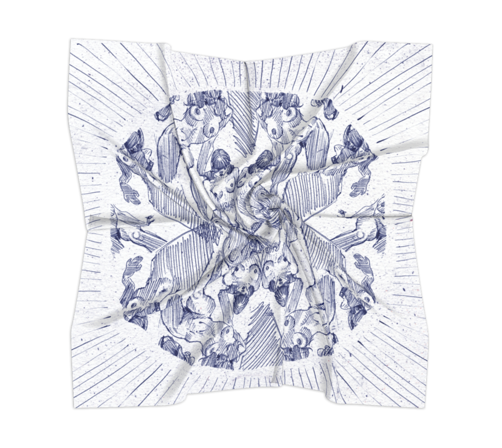 Girlgods Kaleidoscope Tapestry Scarf (1000x893), Png Download