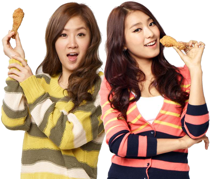 Sistar Soyoo And Bora / Cf (760x684), Png Download