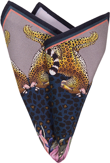 Leopard Lily Napkins In Starry Night (600x600), Png Download