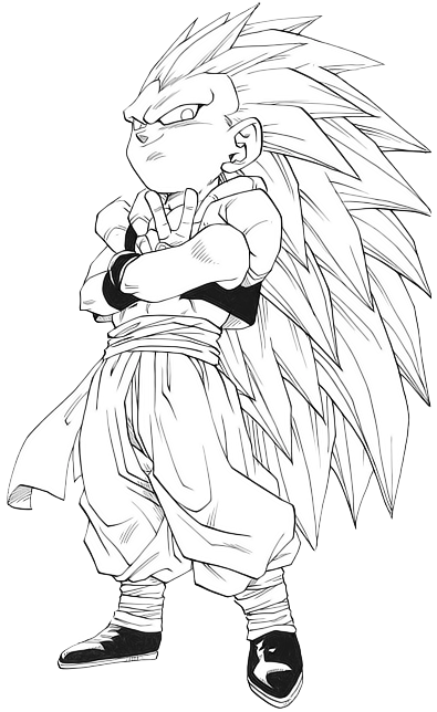 Gotenks (500x690), Png Download