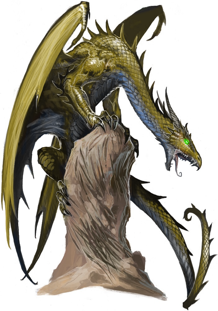 Yellow Dragon (702x1000), Png Download