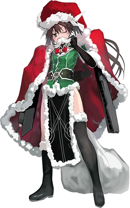 Kanmusu188 Christmas 2016 (442x706), Png Download