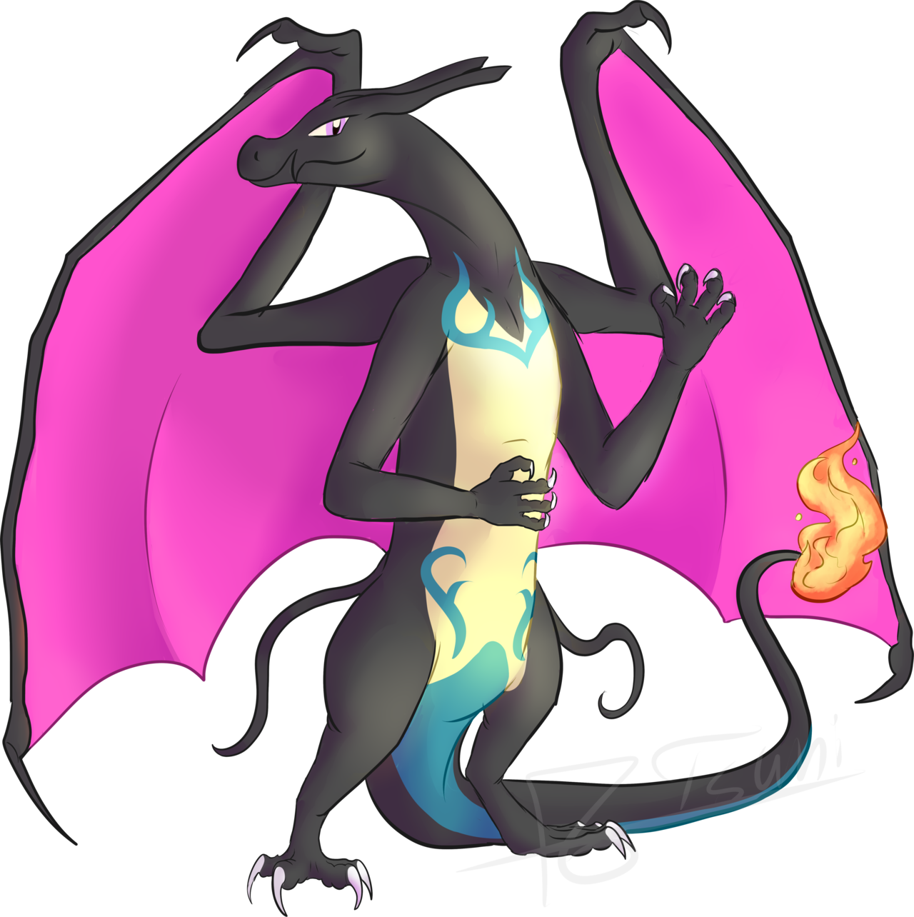 Salazzle Charizard Fusion (1280x1284), Png Download
