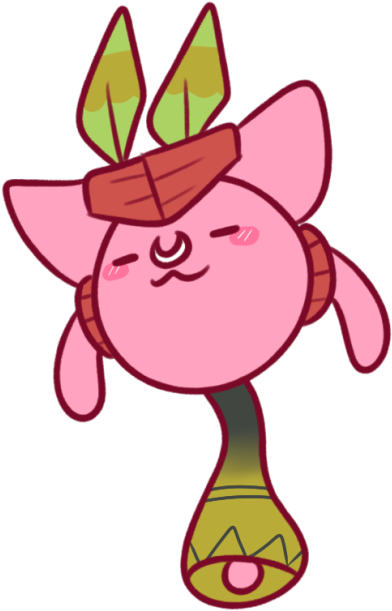 Hoppip Tapu Bulu (500x707), Png Download