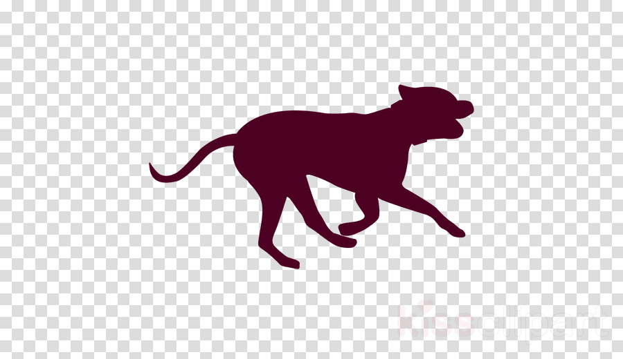 Motion Clipart Cat Dog Silhouette (900x520), Png Download
