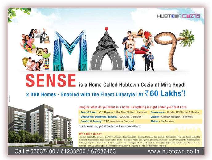 Hubtown Iris Mira Road Hubtown (1000x536), Png Download