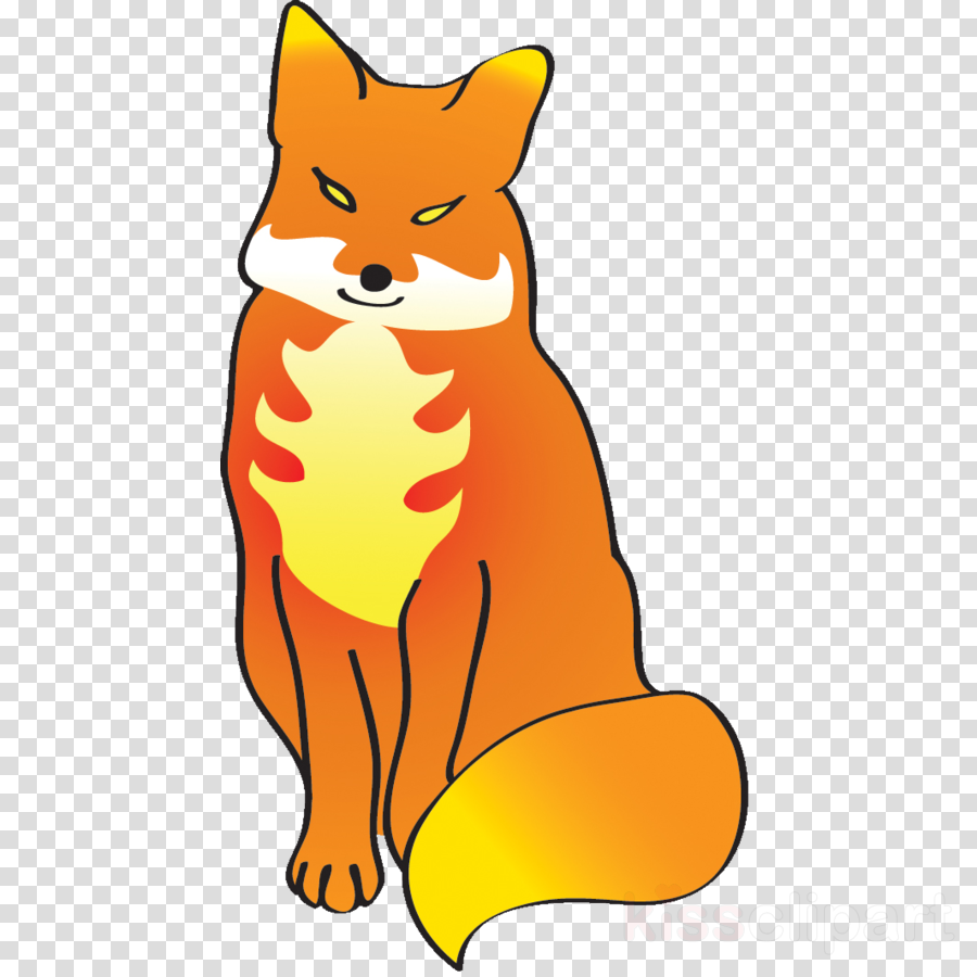 Red Fox Clipart Whiskers Red Fox Cat (900x900), Png Download