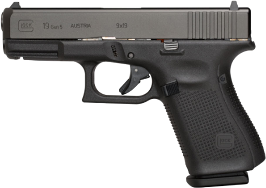 15rd, 3 Orange Follower Magazines, Glock Oem Rail, (927x661), Png Download