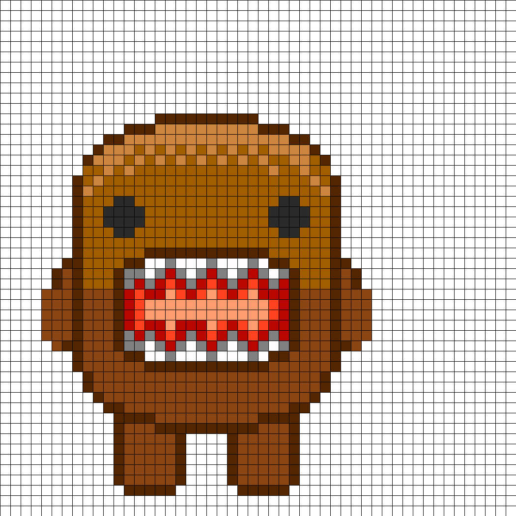Domo Perler Bead Pattern / Bead Sprite (1050x1050), Png Download