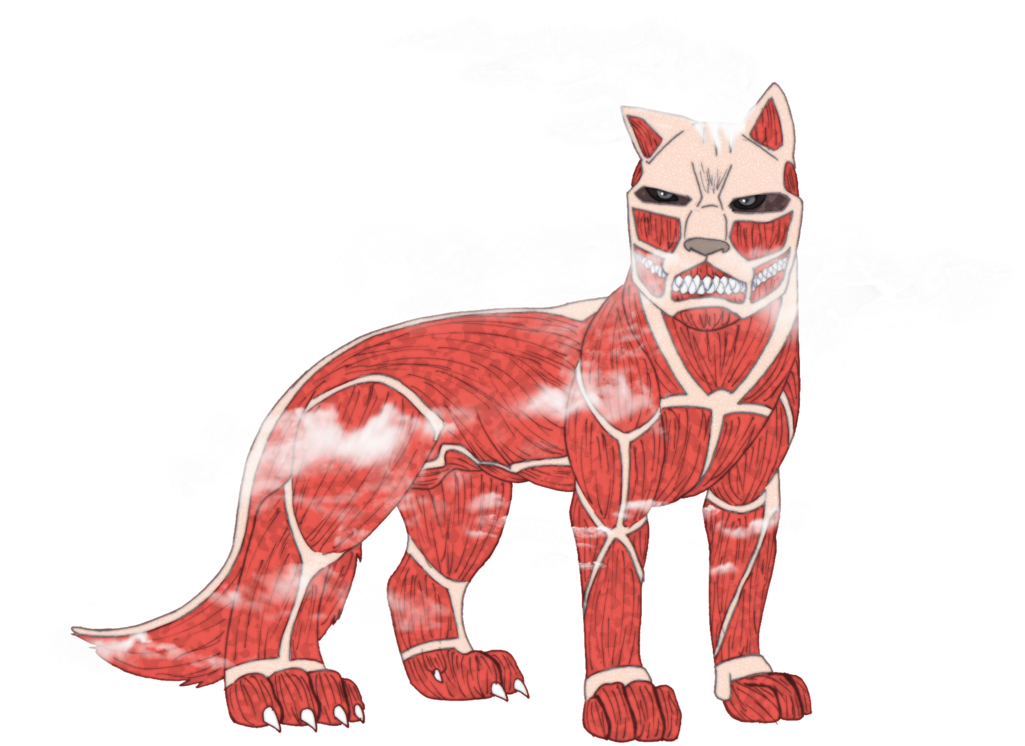 Colossal Titan Wolf (1024x779), Png Download
