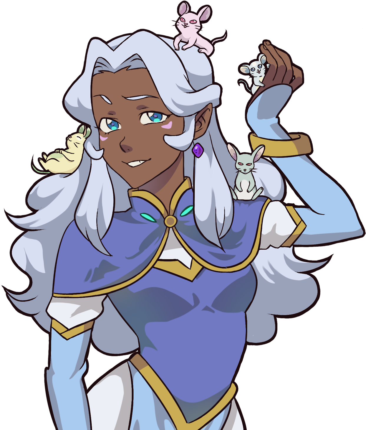 Princess Allura And Her Space Mice Friends From Voltron (1280x1527), Png Download