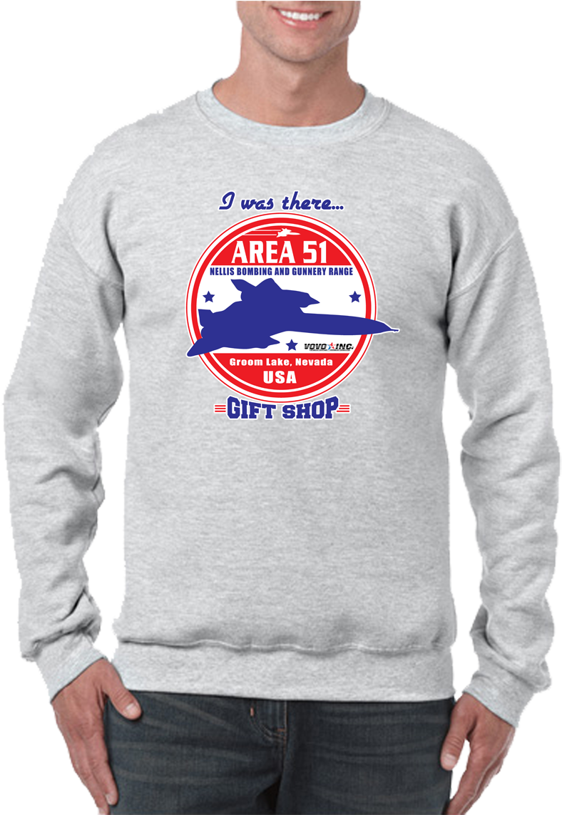I Was There Area 51 Crew Neck Sweatshirt (815x1146), Png Download