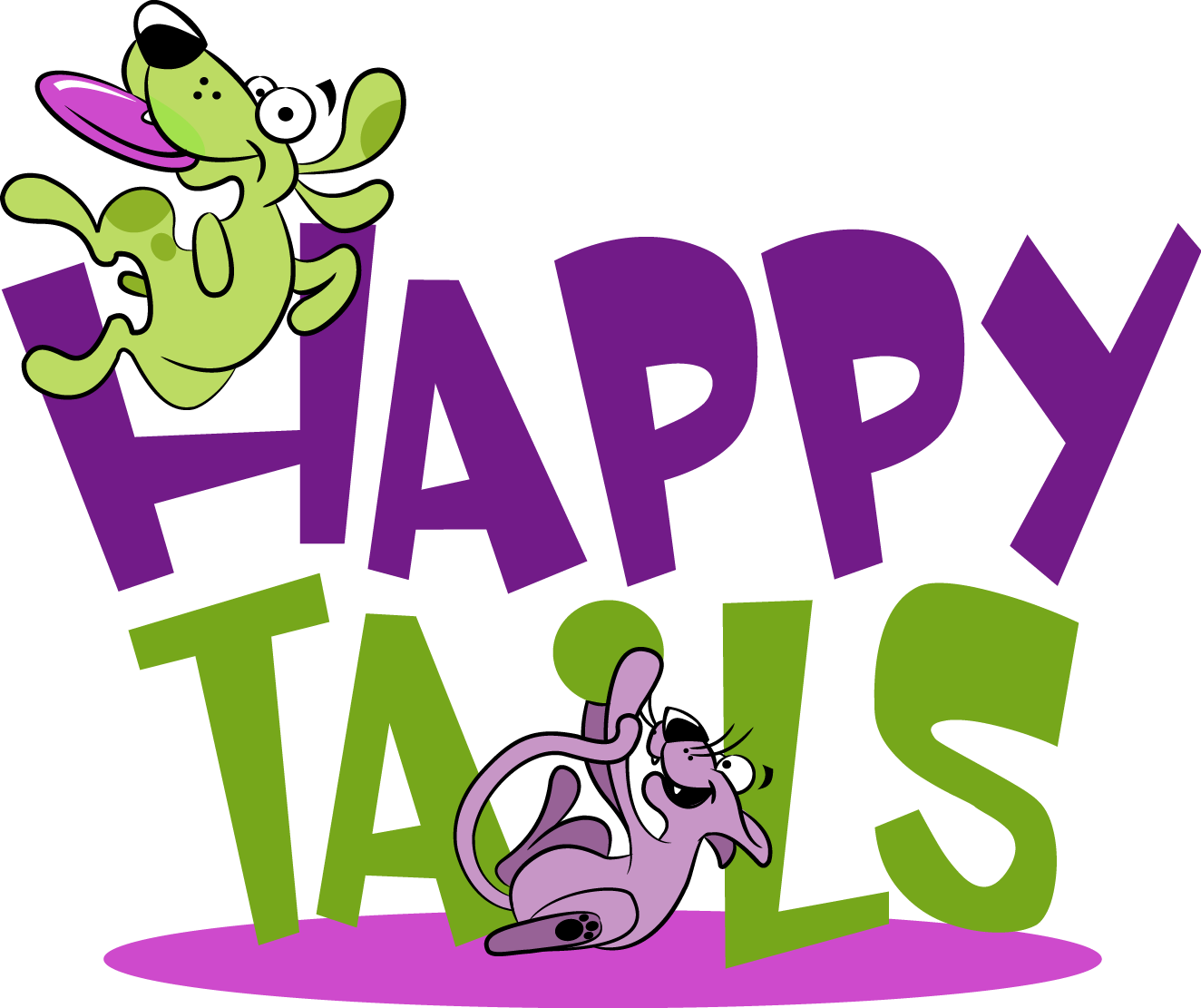 Happy Tails Pet Center Logo (1324x1111), Png Download