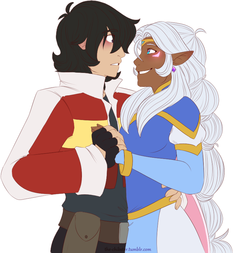 Keith And Princess Allura Sharing A Romantic Dance (800x880), Png Download