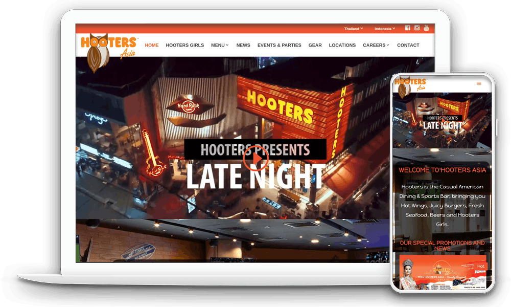 Hooters Asia (1000x600), Png Download