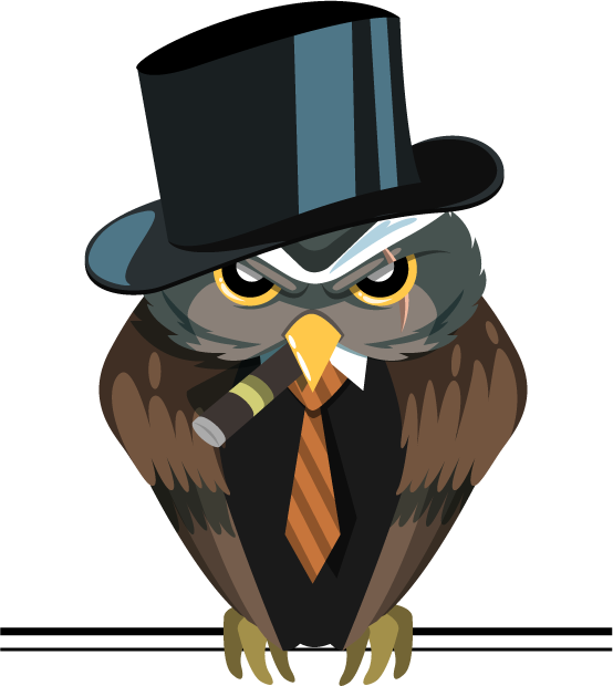 Badass Owl (554x620), Png Download