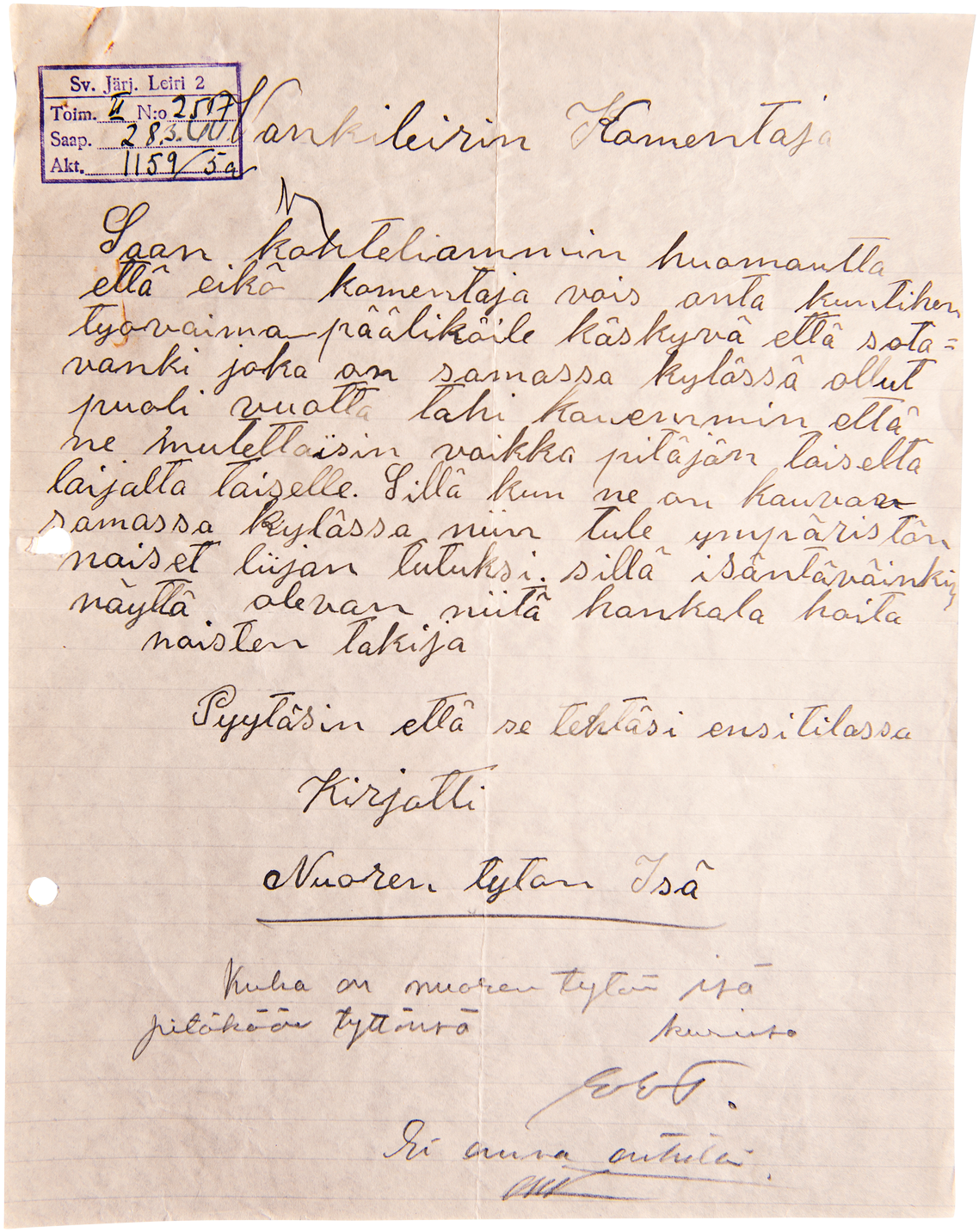 ”kuka On Nuoren Tytön Isä Pitäköön Tyttärensä Kurissa”, (1335x2000), Png Download