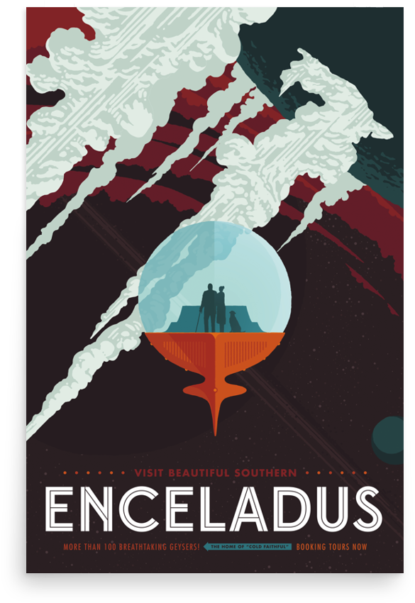 Nasa Visions Of The Future Red Poster Unframed (1000x1000), Png Download