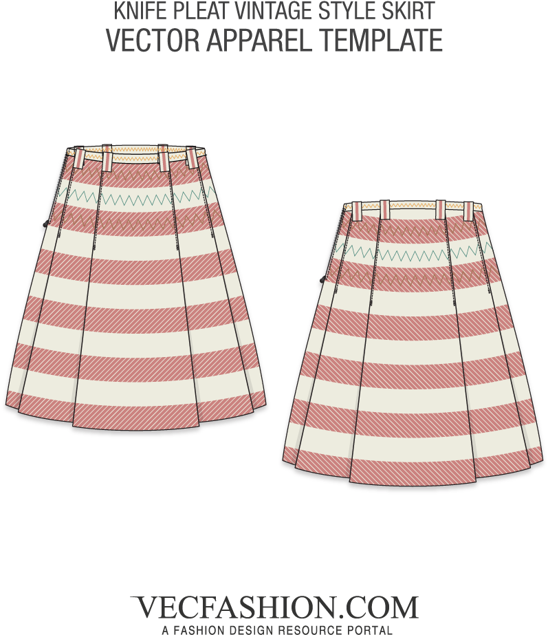 Png Download Knife Pleat Vintage Skirt - Skirt (1000x1000), Png Download