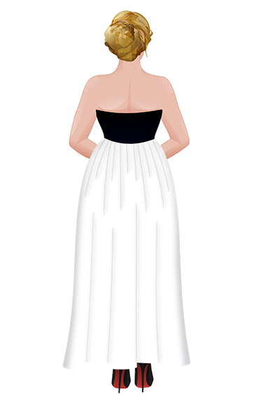 0bedf Sophia Gathered Maxi Back Skirts - Gown (366x564), Png Download