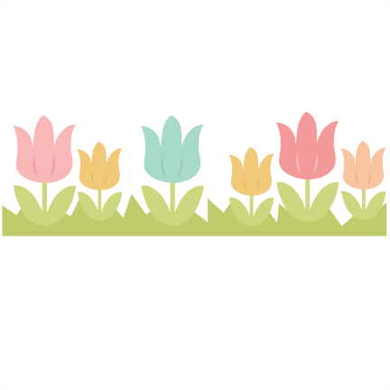 Tulips Border Clipart Tulip - Tulip Clipart Border (432x432), Png Download