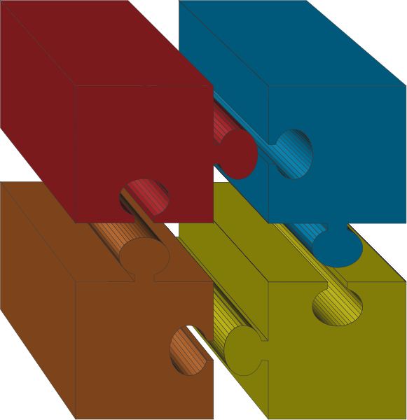 Puzzle Pieces 2 Png Clip Arts (581x600), Png Download