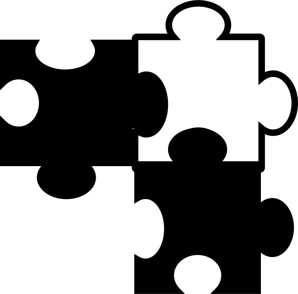 Puzzle Pieces In Black And White Variant Comments - Puzzle Pieces Icon (980x968), Png Download