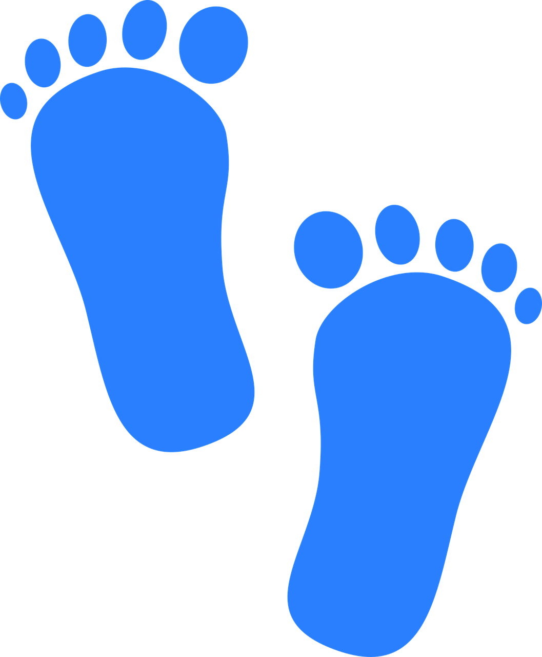 Baby Boy Footprints Png - Footprints Clipart (492x596), Png Download