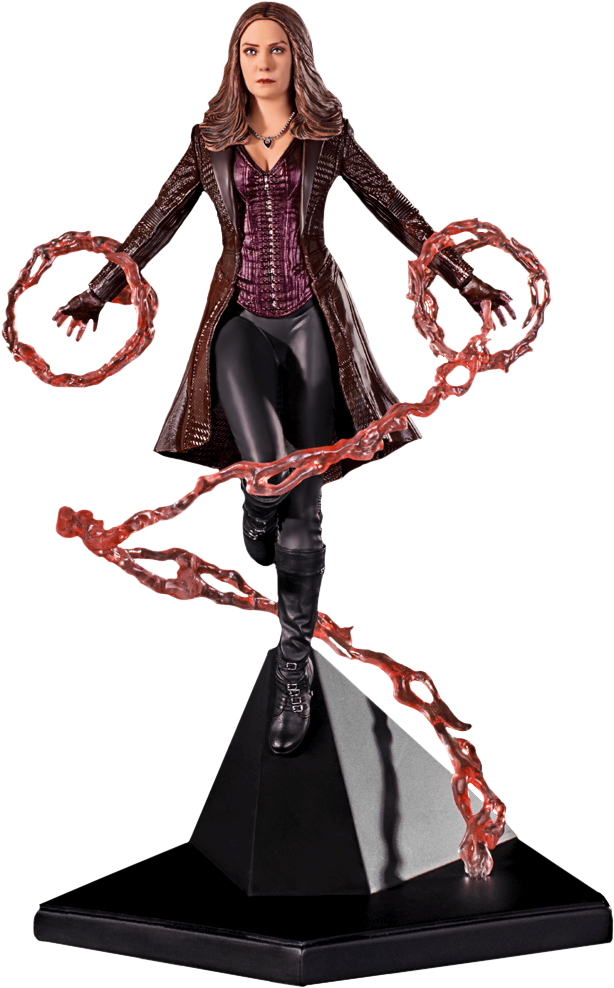 Captain - Scarlet Witch Statue (614x988), Png Download