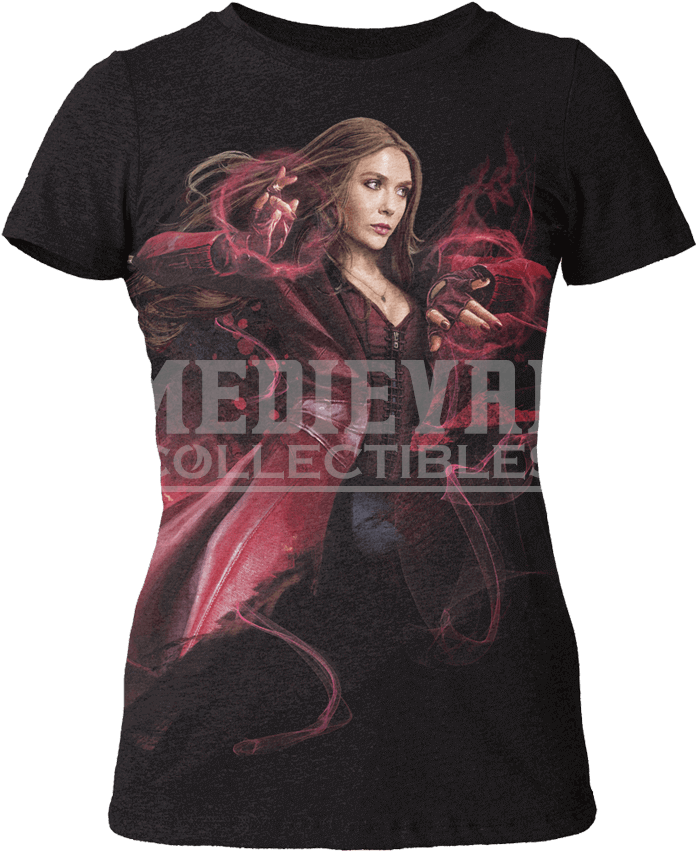 Womens Scarlet Witch Hex T-shirt - Captain America: Civil War Captain America Marvel Comics (850x850), Png Download