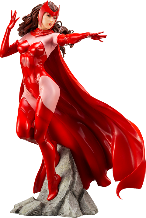 Marvel Statue Scarlet Witch - Kotobukiya Scarlet Witch (480x718), Png Download