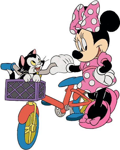 Bike Clipart Disney - Minnie Mouse (476x582), Png Download