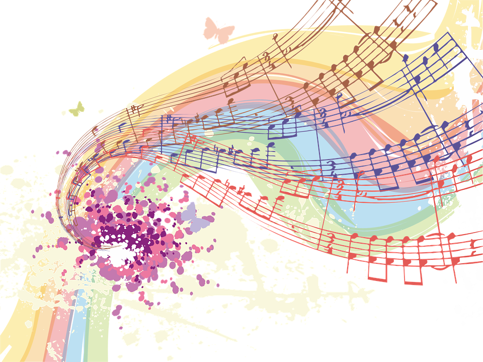 Music Png - Colorful Music Throw Blanket (960x719), Png Download