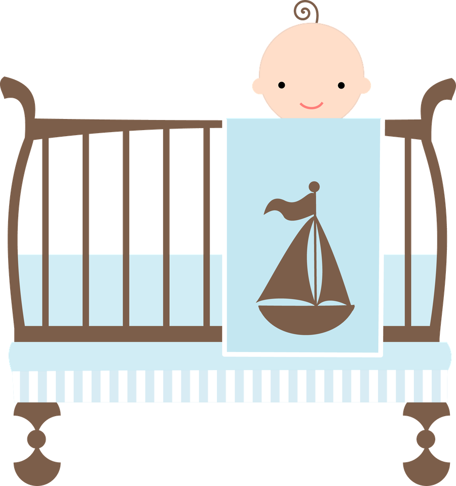 Crib Clipart Baby Boy Crib - Baby Shower Wording New Boy Mom (900x960), Png Download