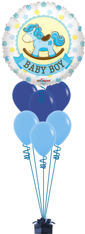 Baby Horse Boy - Baby Boy Balloons Transparent (600x600), Png Download