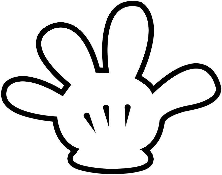 Free Minnie Mouse Printables - Mickey Mouse Glove Png (900x733), Png Download