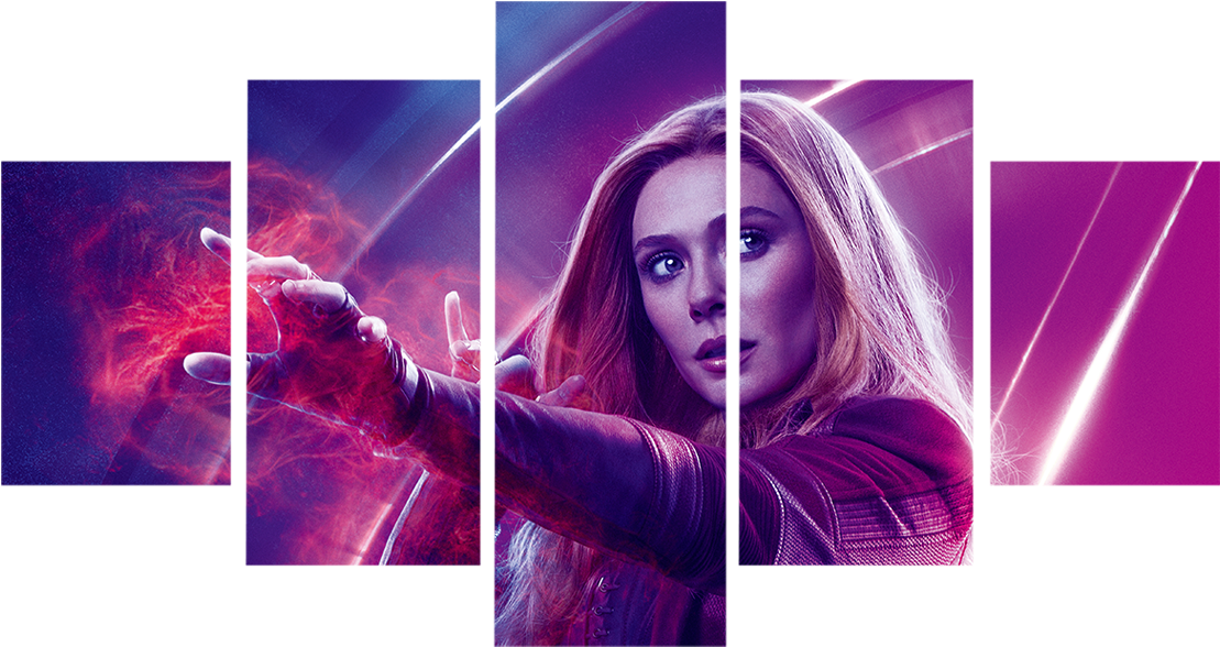 Avengers Scarlet Witch - Painting (1200x1200), Png Download