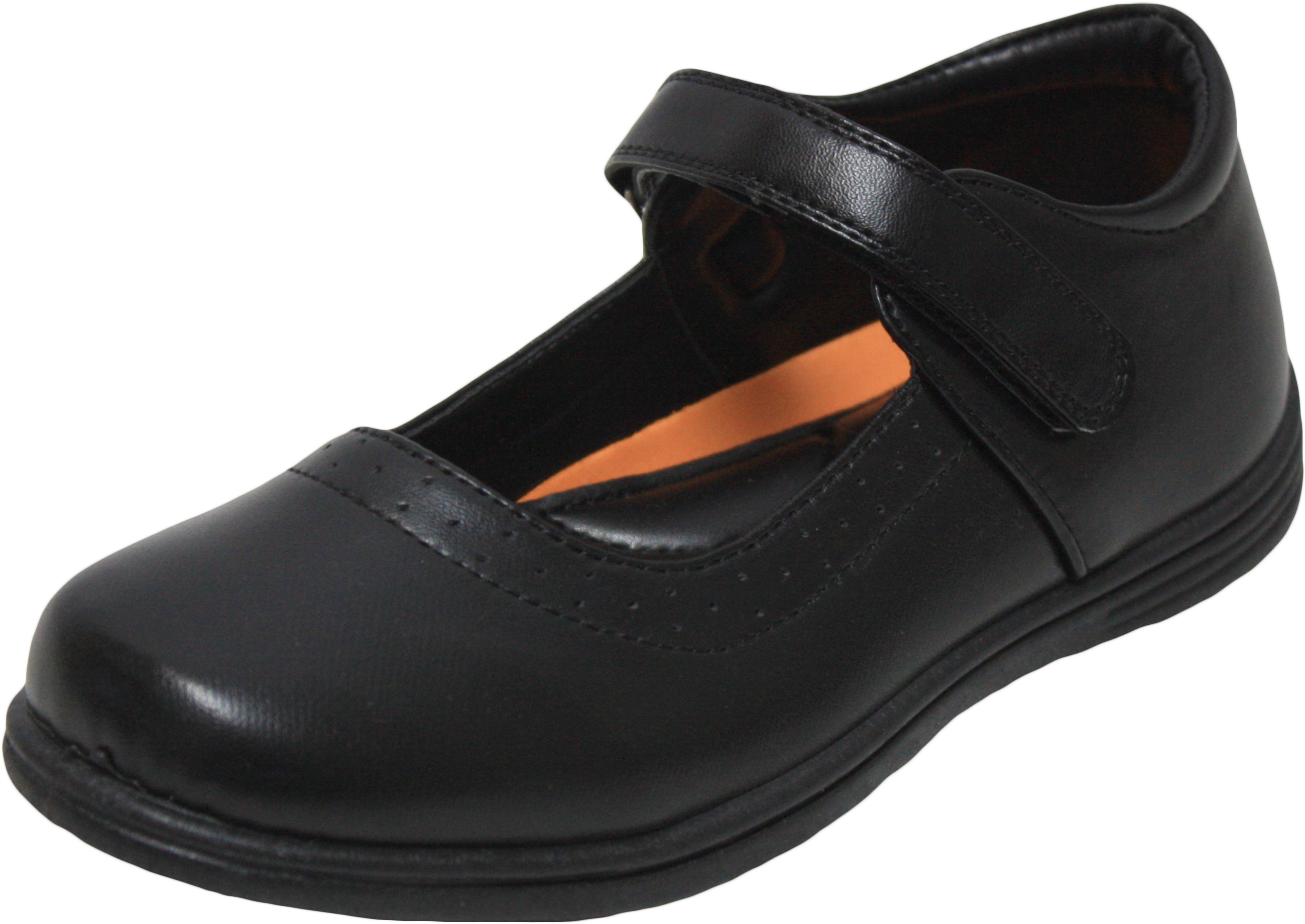 Girls School Shoes Black - Girls Black School Shoes Mary Jane Style (2662x1899), Png Download