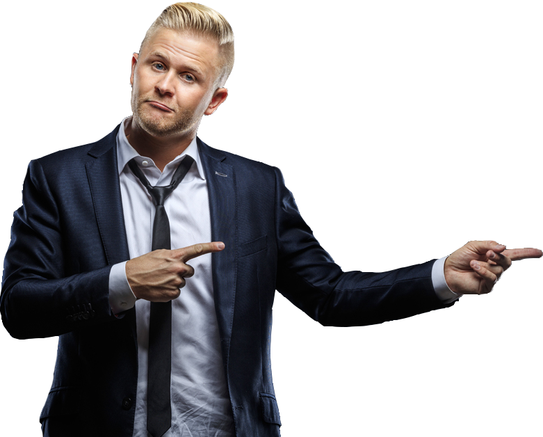 Clint Pointing To The Right - Person Pointing Out Png (781x628), Png Download