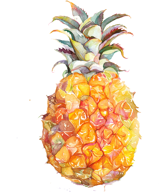 Juice Fruit Watercolor Painting Pineapple - Pineapple Yellow Indoor Or Outdoor Oblong Throw Pillow (658x832), Png Download
