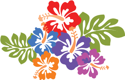 Com Luau Trail 5k/10k - Hawaiian Flower Throw Blanket (400x400), Png Download