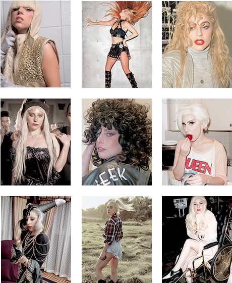 ¡felices 32 Años Lady Gaga - Collage (500x600), Png Download
