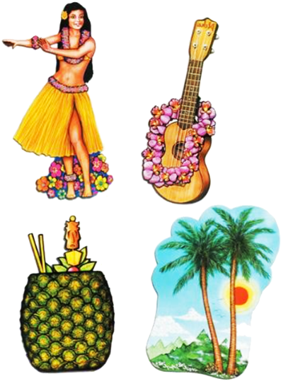 Luau Tropical Cutouts - Luau Transparent (442x550), Png Download