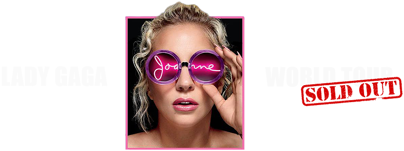 Lady Gaga Joanne Png - Lady Gaga World Tour Unisex Long Sleeve (940x340), Png Download
