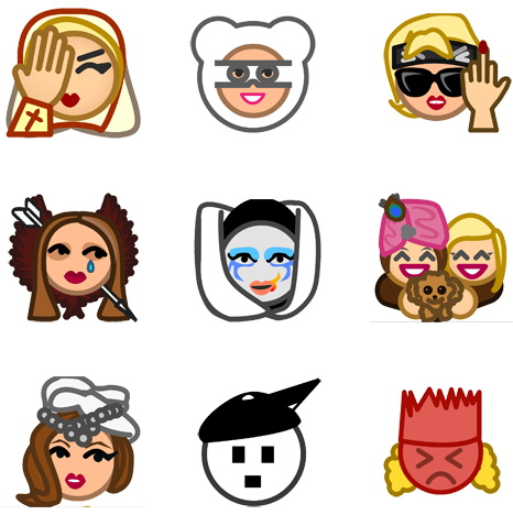 Lady Gaga Clipart Gaga Png - Lady Gaga Emojis (500x501), Png Download