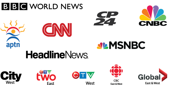 Cnn, Cp24, Hln Are In Hd Bbc, Cbc, City W, Cnn, Ctv2 - Cnbc (600x300), Png Download