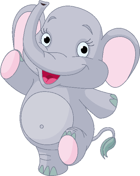 Baby Elephant Elephant Images Clipart - Elephant Cute Cartoon (600x600), Png Download