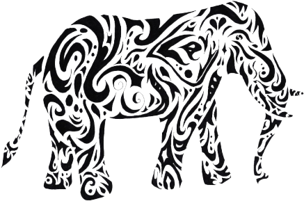 Transparent Elephant Tumblr - Native American Elephant Symbol (500x405), Png Download