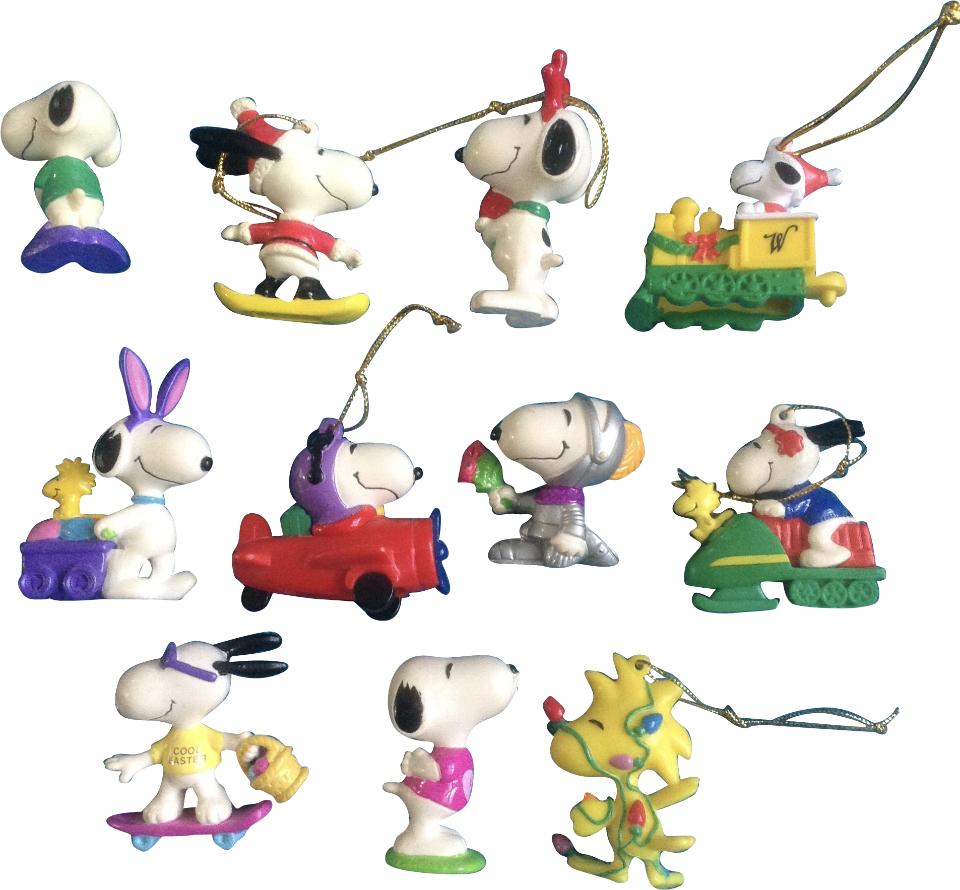 Svg Vintage Woodstock Peanuts Rubber Easter Ornaments - Snoopy Christmas Ornaments Vintage (1904x1904), Png Download